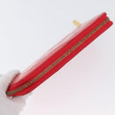 LOUIS VUITTON Vernis Zippy Wallet Rouge Grunadine M91732 LV Auth AMZ396-6
