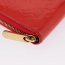 LOUIS VUITTON Vernis Zippy Wallet Rouge Grunadine M91732 LV Auth AMZ396-14