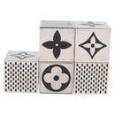 LOUIS VUITTON LV Cube Game metal Silver M99454 LV Auth AMZ397A-5