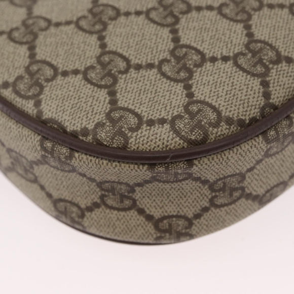 GUCCI GG Supreme Web Sherry Line Shoulder Bag PVC Beige 007 754 6112 Auth AMZ405