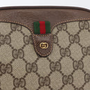 GUCCI GG Supreme Web Sherry Line Shoulder Bag PVC Beige 007 754 6112 Auth AMZ405-18