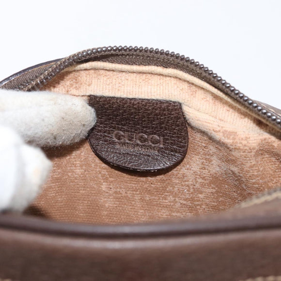 GUCCI GG Supreme Web Sherry Line Shoulder Bag PVC Beige 007 754 6112 Auth AMZ405