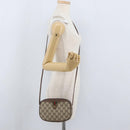 GUCCI GG Supreme Web Sherry Line Shoulder Bag PVC Beige 007 754 6112 Auth AMZ405-21