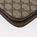 GUCCI GG Supreme Shoulder Bag PVC Beige Gold Auth AMZ406-15