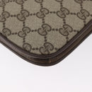 GUCCI GG Supreme Shoulder Bag PVC Beige Gold Auth AMZ406-17