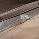 GUCCI GG Supreme Shoulder Bag PVC Beige Gold Auth AMZ406-10