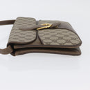 GUCCI GG Supreme Shoulder Bag PVC Beige Gold Auth AMZ406-4