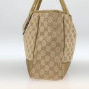 GUCCI GG Canvas Tote Bag Beige Gold 163805 Auth AMZ407A-5