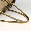 GUCCI GG Canvas Tote Bag Beige Gold 163805 Auth AMZ407A-7