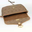 Christian Dior Honeycomb Canvas Shoulder Bag PVC Beige Gold Auth AMZ410-10