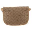 Christian Dior Honeycomb Canvas Shoulder Bag PVC Beige Gold Auth AMZ410-2
