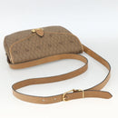 Christian Dior Honeycomb Canvas Shoulder Bag PVC Beige Gold Auth AMZ410-7