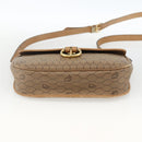 Christian Dior Honeycomb Canvas Shoulder Bag PVC Beige Gold Auth AMZ410-5