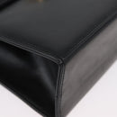 Salvatore Ferragamo Gancini Shoulder Bag Leather Black Gold Auth AMZ412-10