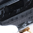 Salvatore Ferragamo Gancini Shoulder Bag Leather Black Gold Auth AMZ412-17