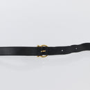 Salvatore Ferragamo Gancini Shoulder Bag Leather Black Gold Auth AMZ412-8