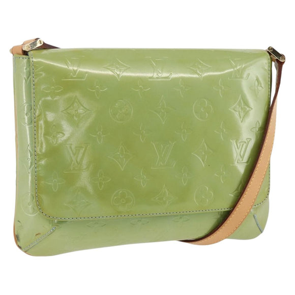 LOUIS VUITTON Monogram Vernis Thompson Street Bag Baby Blue M91009 Auth AMZ415