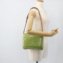 LOUIS VUITTON Monogram Vernis Thompson Street Bag Baby Blue M91009 Auth AMZ415-21