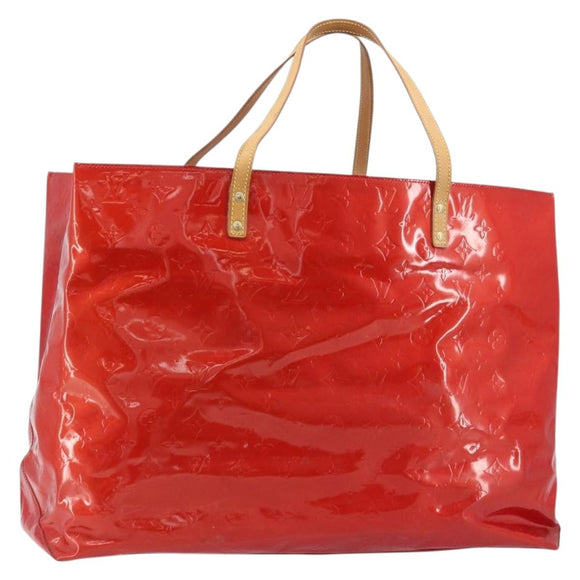 LOUIS VUITTON Monogram Vernis Reade GM Tote Bag Red M91084 LV Auth AMZ416