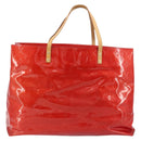 LOUIS VUITTON Monogram Vernis Reade GM Tote Bag Red M91084 LV Auth AMZ416-2