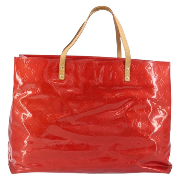 LOUIS VUITTON Monogram Vernis Reade GM Tote Bag Red M91084 LV Auth AMZ416
