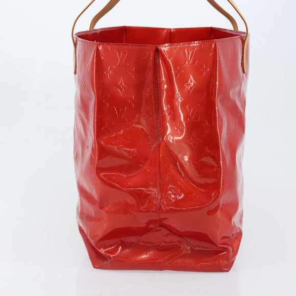 LOUIS VUITTON Monogram Vernis Reade GM Tote Bag Red M91084 LV Auth AMZ416