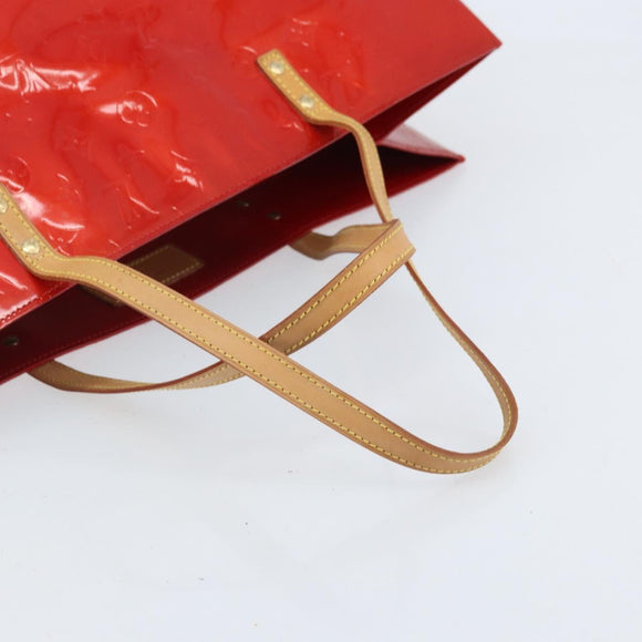 LOUIS VUITTON Monogram Vernis Reade GM Tote Bag Red M91084 LV Auth AMZ416