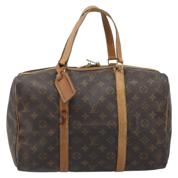 LOUIS VUITTON Monogram Sac Souple 35 Boston Bag M41626 LV Auth AMZ421