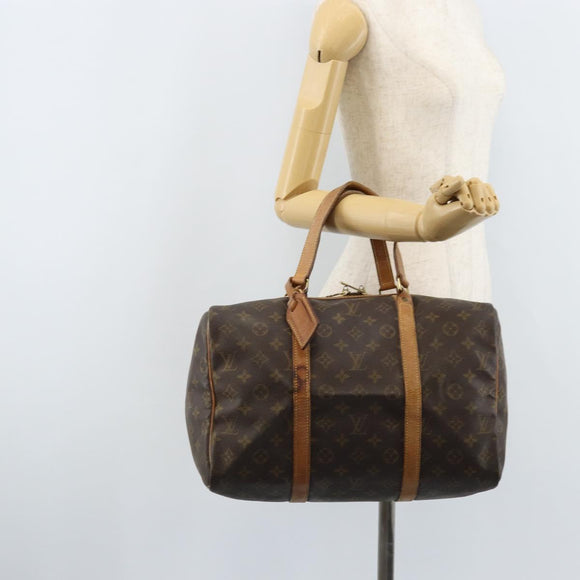 LOUIS VUITTON Monogram Sac Souple 35 Boston Bag M41626 LV Auth AMZ421