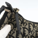 Christian Dior Trotter Canvas Accessory Pouch Black Silver Auth AMZ427-9