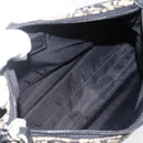 Christian Dior Trotter Canvas Accessory Pouch Black Silver Auth AMZ427-11