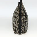Christian Dior Trotter Canvas Accessory Pouch Black Silver Auth AMZ427-3