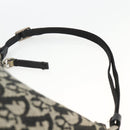 Christian Dior Trotter Canvas Accessory Pouch Black Silver Auth AMZ427-14