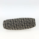Christian Dior Trotter Canvas Accessory Pouch Black Silver Auth AMZ427-5