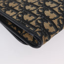 Christian Dior Trotter Canvas Chain Shoulder Bag Navy Gold Auth AMZ428-15