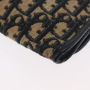 Christian Dior Trotter Canvas Chain Shoulder Bag Navy Gold Auth AMZ428-16