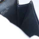 Christian Dior Trotter Canvas Chain Shoulder Bag Navy Gold Auth AMZ428-18