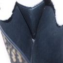 Christian Dior Trotter Canvas Chain Shoulder Bag Navy Gold Auth AMZ428-19