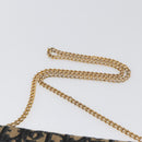 Christian Dior Trotter Canvas Chain Shoulder Bag Navy Gold Auth AMZ428-8