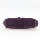 Salvatore Ferragamo Vala Shoulder Bag Suede Purple Gold Auth AMZ434-9