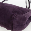 Salvatore Ferragamo Vala Shoulder Bag Suede Purple Gold Auth AMZ434-10