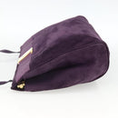 Salvatore Ferragamo Vala Shoulder Bag Suede Purple Gold Auth AMZ434-4