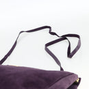 Salvatore Ferragamo Vala Shoulder Bag Suede Purple Gold Auth AMZ434-8