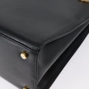 Salvatore Ferragamo Gancini Shoulder Bag Leather Black Gold Auth AMZ436-15