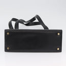 Salvatore Ferragamo Gancini Shoulder Bag Leather Black Gold Auth AMZ436-5