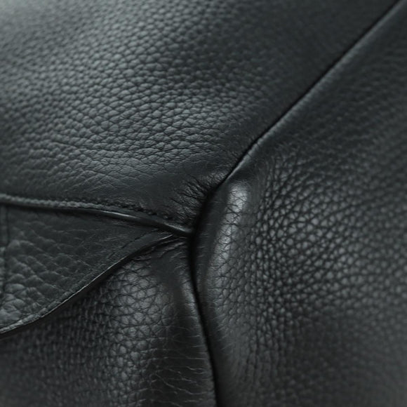 Salvatore Ferragamo Gancini Backpack Leather Black Gold Auth AMZ437V