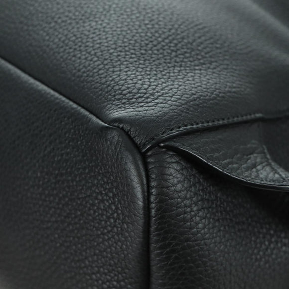 Salvatore Ferragamo Gancini Backpack Leather Black Gold Auth AMZ437V