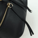 Salvatore Ferragamo Gancini Backpack Leather Black Gold Auth AMZ437V-21