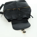 Salvatore Ferragamo Gancini Backpack Leather Black Gold Auth AMZ437V-24