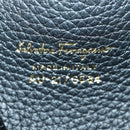 Salvatore Ferragamo Gancini Backpack Leather Black Gold Auth AMZ437V-11